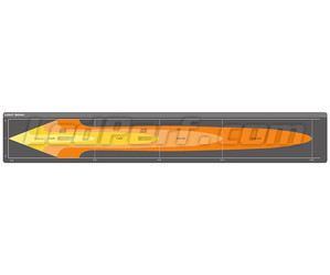 Graphique du faisceau lumineux COMBO de la Barre LED Osram LEDriving® LIGHTBAR FX500-CB