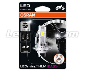 Verpackung Frontansicht der H7 LED Osram Easy Motorradlampen