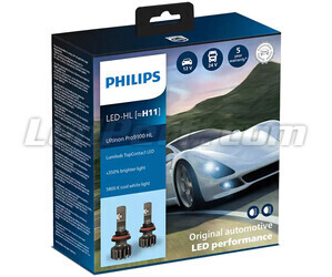 Kit Ampoules H11 LED PHILIPS Ultinon Pro9100 +350% 5800K  - LUM11362U91X2