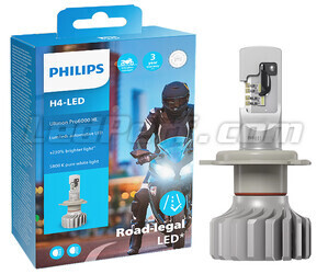 Ampoule moto H4 LED Philips ULTINON Pro6000 Homologuée - 11342U6000X1