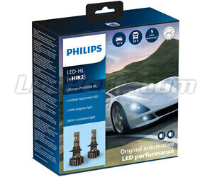 Kit Ampoules HIR2 LED PHILIPS Ultinon Pro9100 +350% 5800K  - LUM11012U91X2