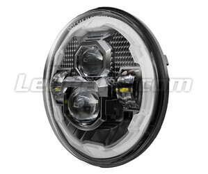 Optique moto Full LED Noire pour phare rond 7 pouces - Type 6