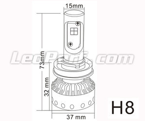 Mini Ampoule LED H8 Tuning