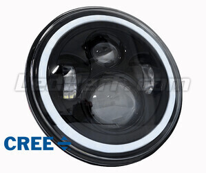 Optique Moto Full LED Noir Pour Phare Rond 7 Pouces - Type 5