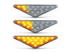 Beleuchtung der sequentiellen LED-Seitenblinker in transparent für Ford Mondeo MK3