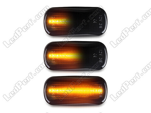 Beleuchtung der dynamischen LED-Seitenblinker in schwarz für Honda Jazz II