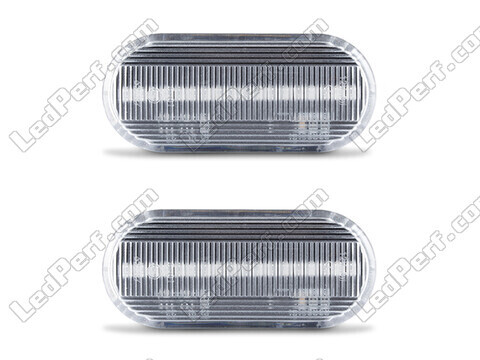 Frontansicht der sequentiellen LED-Seitenblinker für Volkswagen Polo 4 (9N1) - Transparente Farbe