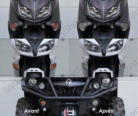 Led Frontblinker BMW Motorrad G 450 X vor und nach