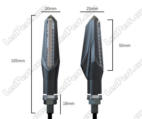 Gesamtheit der Abmessungen der Sequentielle LED-Blinker für BMW Motorrad R Nine T