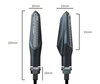 Gesamtabmessungen der Dynamische LED-Blinker mit Tagfahrlicht für Harley-Davidson Forty-eight XL 1200 X (2016 - 2020)