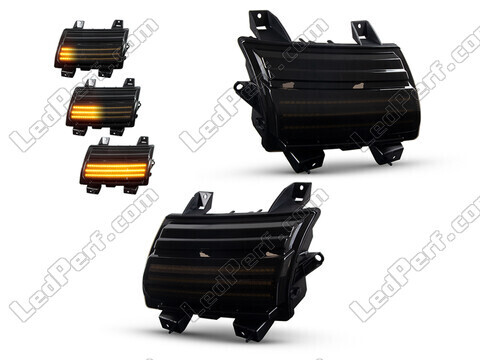 Répétiteurs latéraux dynamiques à LED pour Jeep  Wrangler IV (JL) - Version noire fumée