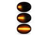 Eclairages des répétiteurs latéraux dynamiques noirs à LED pour Mini Roadster (R59)