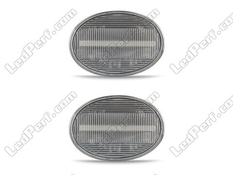 Vue de face des clignotants latéraux séquentiels à LED pour Mini Roadster (R59) - Couleur transparente