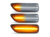 Eclairage des clignotants latéraux séquentiels transparents à LED pour Volvo XC90