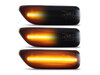 Eclairages des répétiteurs latéraux dynamiques noirs à LED pour Volvo XC90