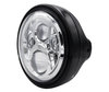 Beispiel eines schwarzen runden Scheinwerfers mit verchromter LED-Optik von Honda CB 500 N