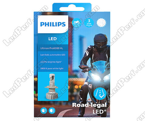 Ampoule LED Philips Homologuée pour moto Kawasaki Zephyr 1100 - Ultinon PRO6000
