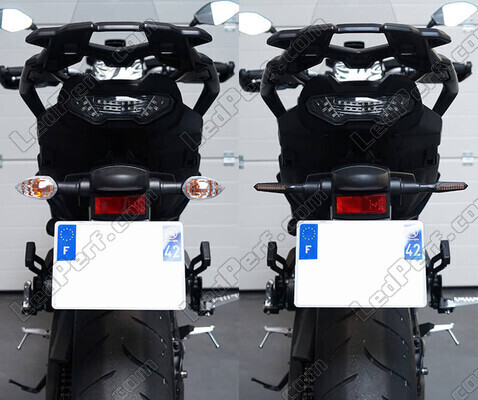 Comparatif avant et après le passage aux lignotants Séquentiels à LED de KTM EXC 400 (2008 - 2012)