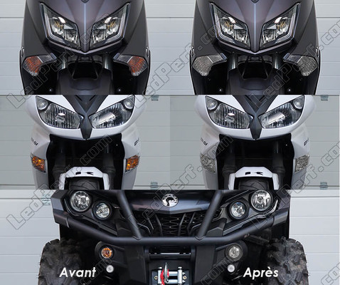 Led Clignotants Avant Yamaha X-Max 400 (2018 - 2021) avant et après