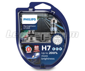 Pack de 2 Ampoules H7 Philips RacingVision GT200 55W +200% - 12972RGTS2