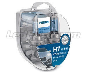 Pack de 2 ampoules H7 Philips WhiteVision ULTRA + Veilleuses - 12972WVUSM