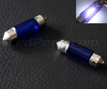 Pack de 2 ampoules navette halogenes C5W - Blanc Xenon - 37mm (5W)