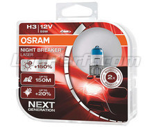 Pack de 2 Ampoules H3 Osram Night Breaker Laser +150% - 64151NL-HCB
